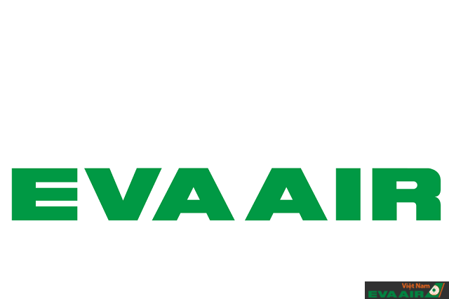 Logo chữ của EVA Air thể hiện rõ tên thương hiệu với thiết kế đơn giản và rất dễ nhìn