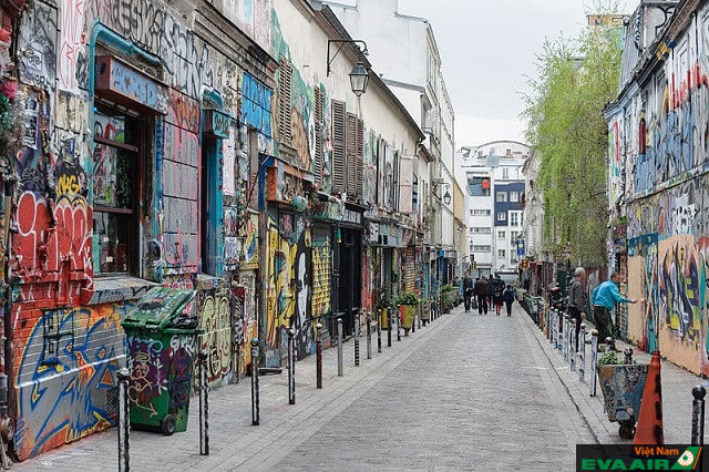 Rue Oberkampf là một con đường nghệ thuật nổi tiếng ở thủ đô Paris