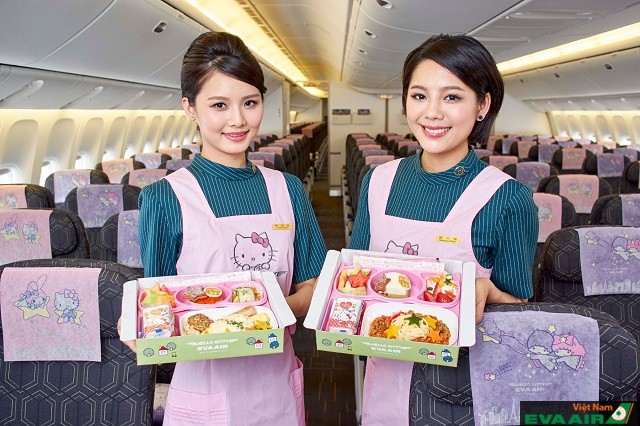 Những chuyến bay Hello Kitty mang đến cho hành khách trải nghiệm bay khó quên