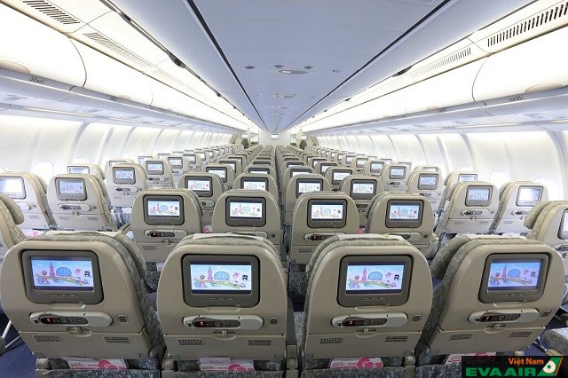 Hạng ghế Phổ thông được cung cấp bởi EVA Air là hạng ghế siêu tiết kiệm với ghế ngồi thoải mái