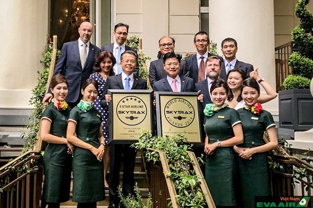 Hãng hàng không EVA Air được Skytrax đánh giá chất lượng 5 sao năm 2016