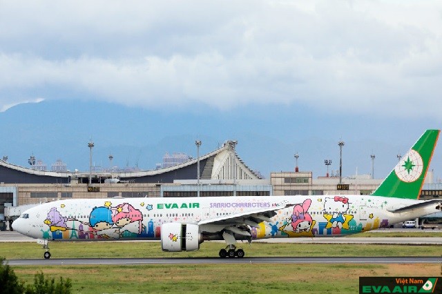 Máy bay Hello Kitty đầy màu sắc của EVA Air nhận được rất nhiều sự yêu thích của hành khách
