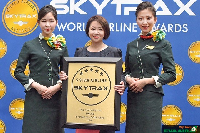 EVA Air được SKYTRAX đánh giá 5 sao và nhận nhiều giải thưởng đầu năm 2019