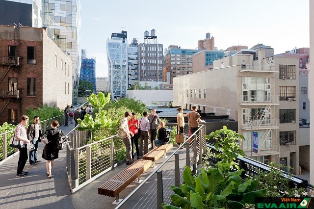 Hầu hết du khách đều thích dạo bộ và ngắm cảnh từ High Line Park