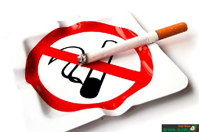 Hút thuốc lá là hành động bị cấm trên các chuyến bay của EVA Air và có thể bị xử phạt bằng tiền theo quy định của hãng