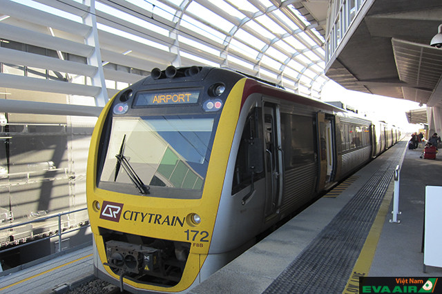 Từ sân bay Brisbane hành khách có thể đến trung tâm thành phố dễ dàng bằng các phương tiện công cộng