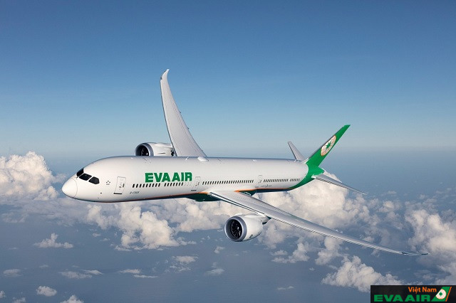 Hãng hàng không EVA Air được lựa chọn cho hành trình bay tới Mỹ