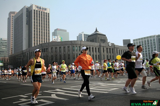 Lễ hội Marathon quốc tế là sự kiện tuyệt vời nhất được tổ chức vào mùa xuân ở Hàn Quốc, thu hút nhiều du khách tham dự