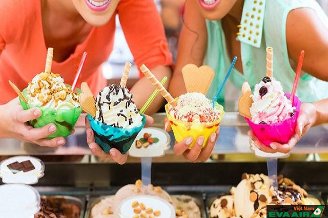 Lễ hội quy tụ nhiều loại kem hấp dẫn với đủ màu sắc, hương vị hấp dẫn
