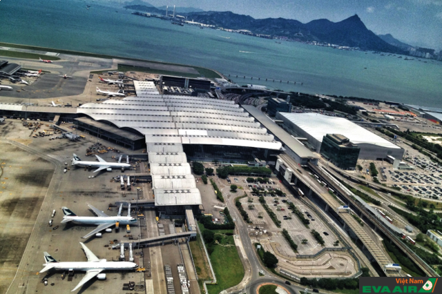 Sân bay quốc tế Hong Kong nhìn từ trên cao