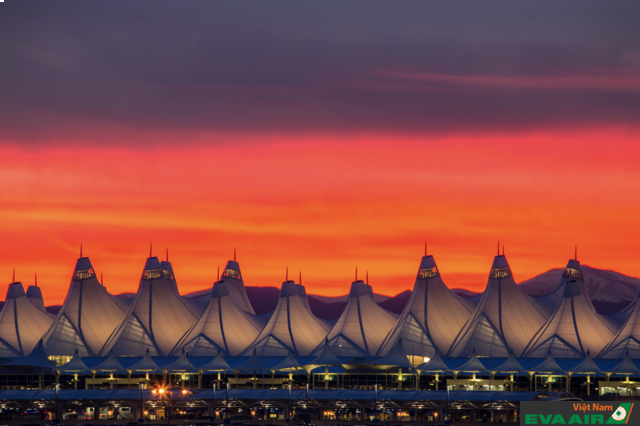 Sân bay quốc tế Denver có cấu trúc vô cùng độc đáo và mới lạ
