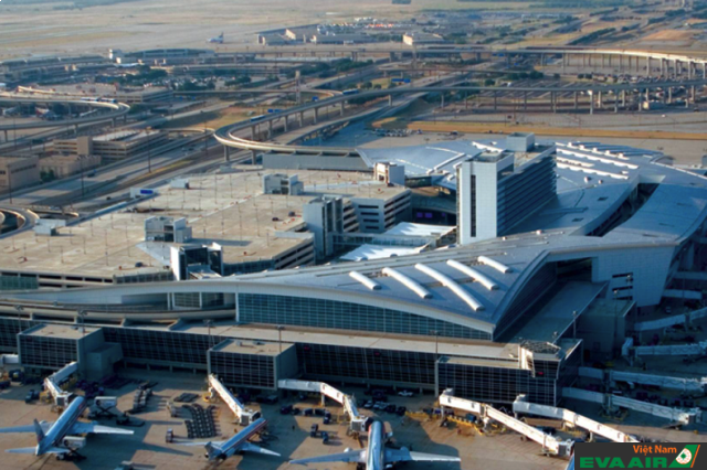 Sân bay quốc tế Dallas nhìn từ trên cao