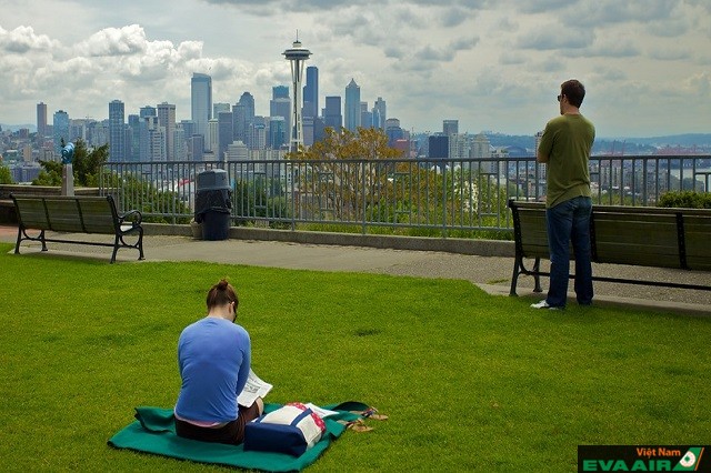 Kerry Park có một không gian xanh đẹp, không khí trong lành và yên tĩnh