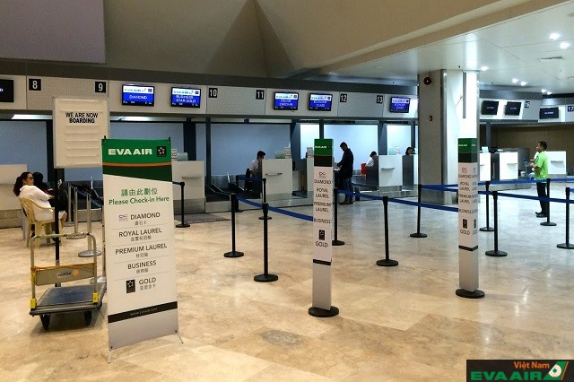 Khu vực check-in của EVA Air
