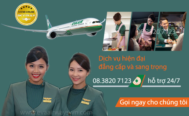 Văn phòng bán vé máy bay đi Mỹ hãng EVA Air với giá tốt nhất