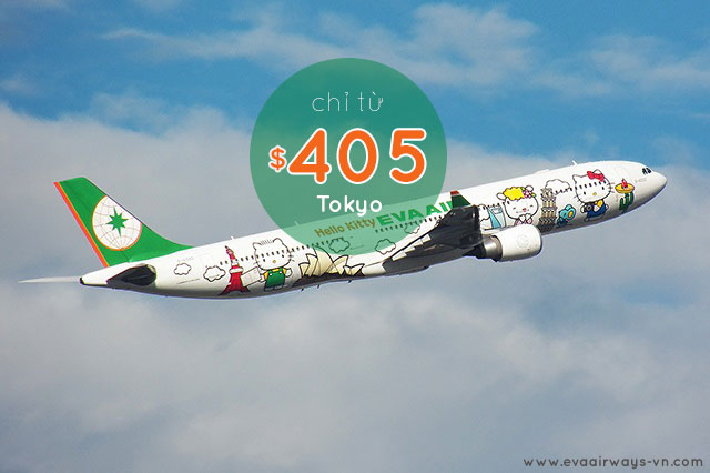 Không chỉ được đánh giá cao về chất lượng, EVA Air còn đầu tư thiết kế thân hình máy bay độc đáo làm hài lòng du khách