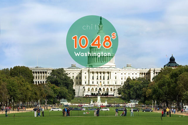 Vé máy bay đi Washington DC một chiều - khứ hồi giá rẻ